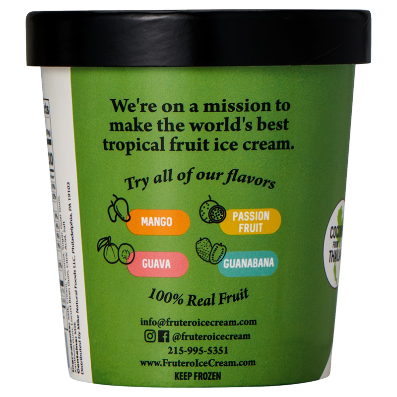 Frutero Coconut Ice Cream Pint 16oz