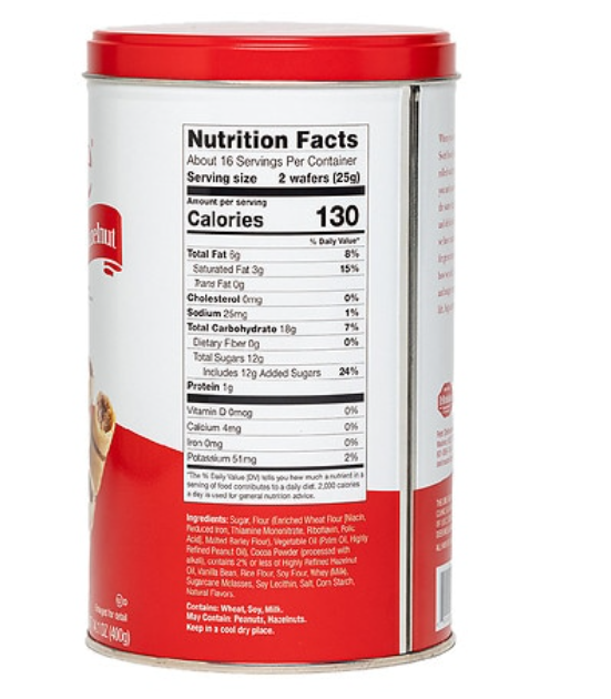 Pirouline Chocolate Hazelnut Crème Filled Wafers, 7 oz