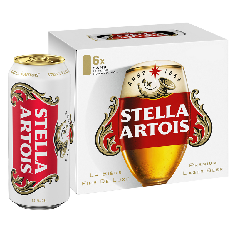 Stella Artois 6pk 12oz Can 5.0% ABV