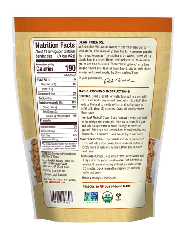 Bob's Red Mill Organic Farro 24 oz