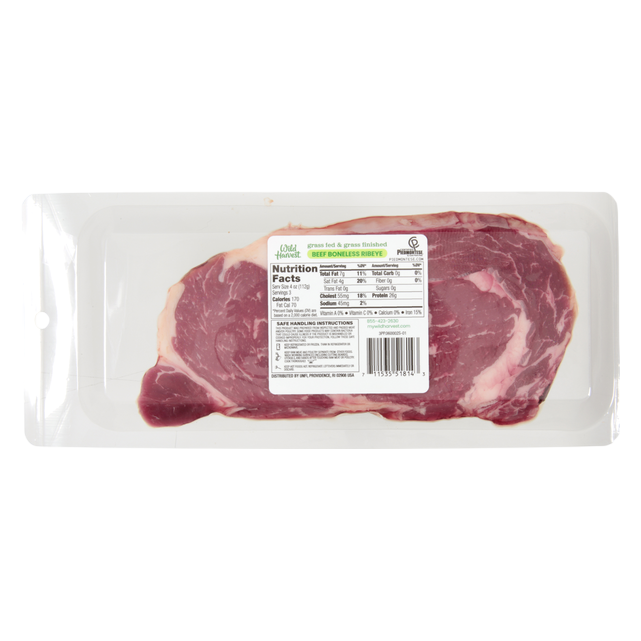 Grass Fed Ribeye Steak (Frozen) - 12oz