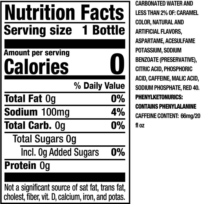 Dr Pepper Zero Sugar Cherry 20oz Btl