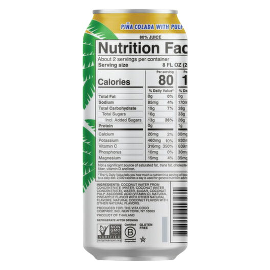 Vita Coco Pina Colada Juice 16.9oz Can