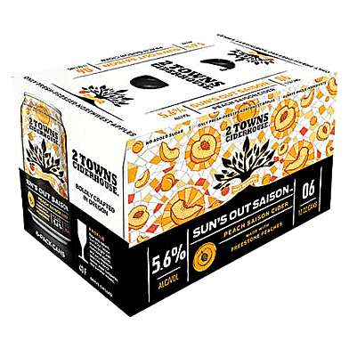 2 Towns Fruit Seasonal - Sun's Out Saison Cider 6pk 12oz Can 5.6% ABV