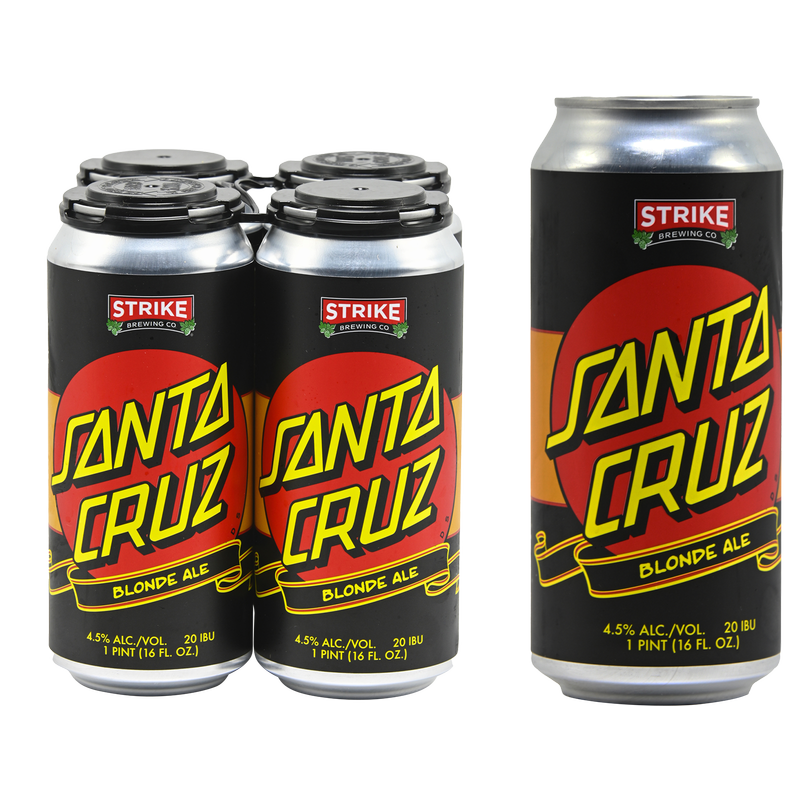 Strike Brewing Santa Cruz Classic Dot Blonde 4pkc (4PKC 16 OZ)