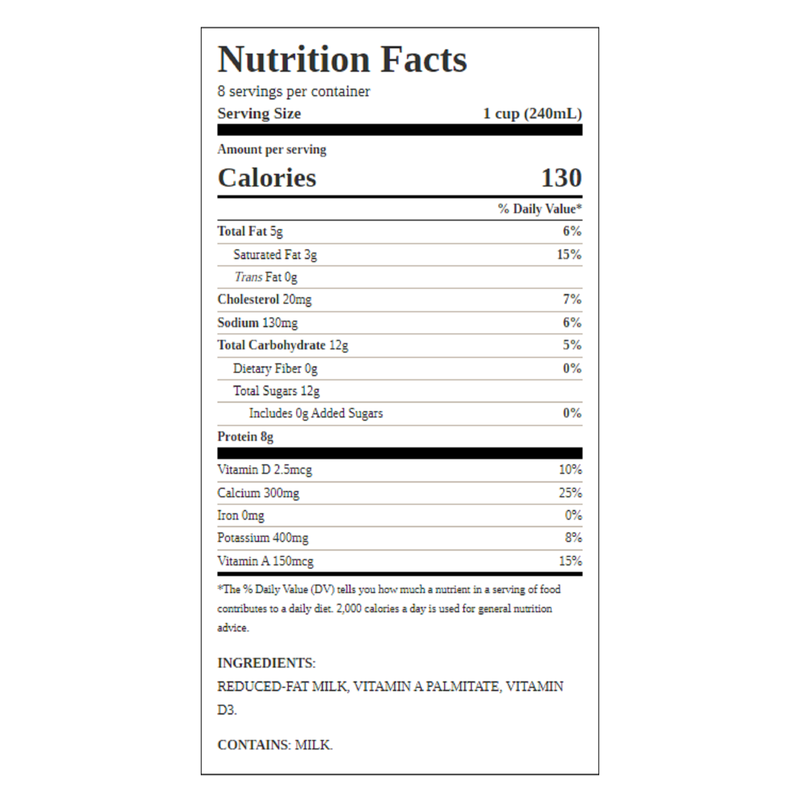 Creamland 2% Reduced Fat Milk - 1/2 gallon