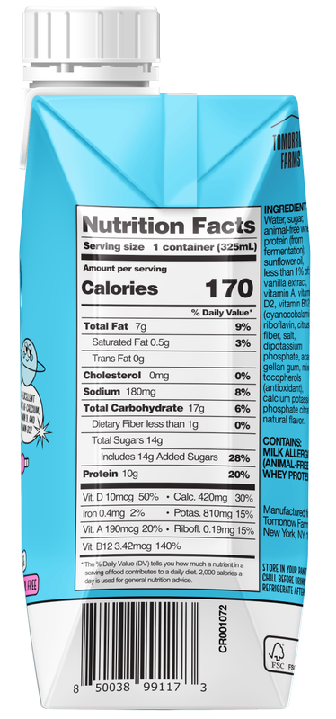 Bored Cow Animal-free Dairy Milk Vanilla 11oz Ctn