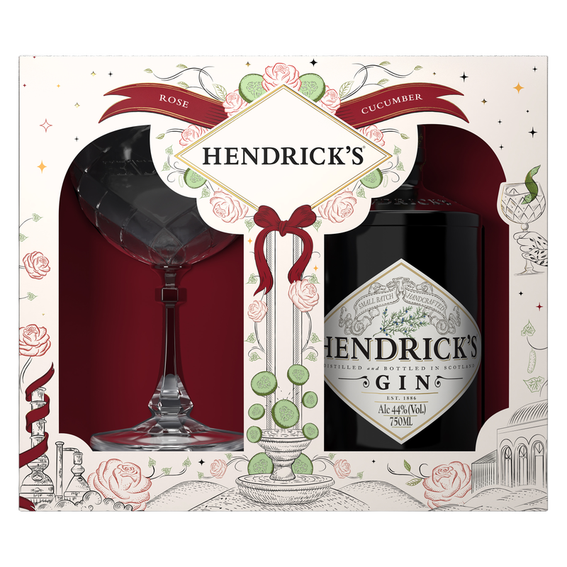 Hendrick's Gin with Glass 750ml Gift Set