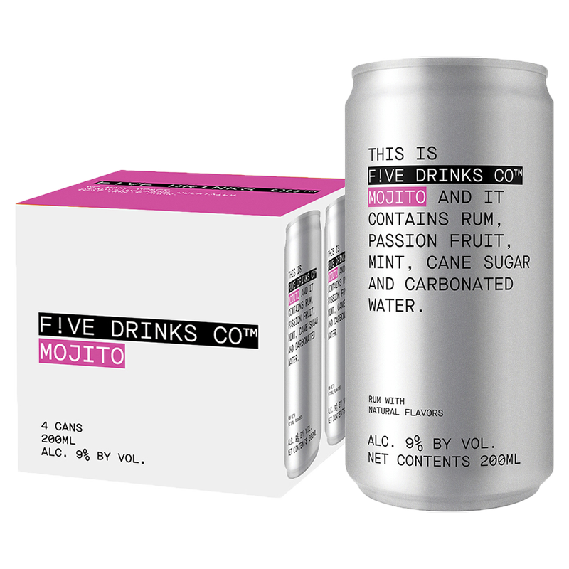 Five Drinks Co Mojito 4pk 200ml Can 9% ABV