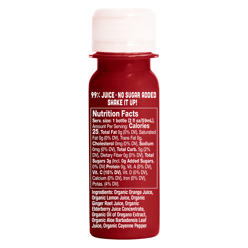 Vive Organic Wellness Rescue Shot Oil of Oregano & Ginger 2oz Btl