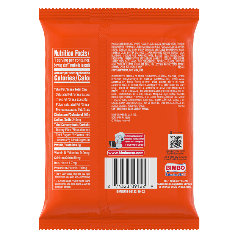 Bimbo Mini Mantecadas Mini Vanilla Muffins 17.6oz