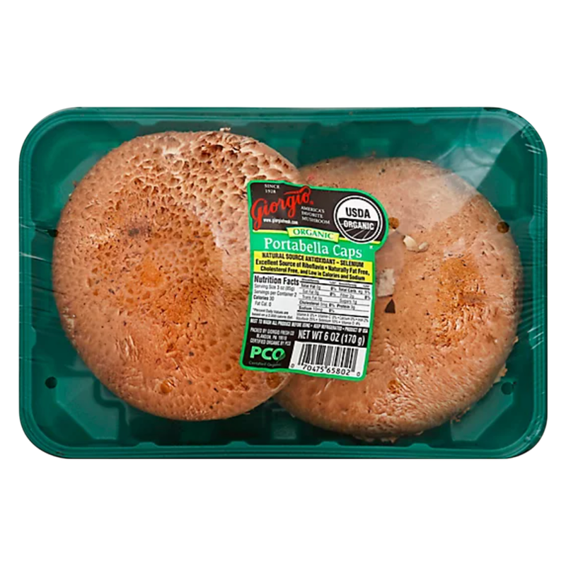 Organic Portabella Mushroom Caps - 6oz