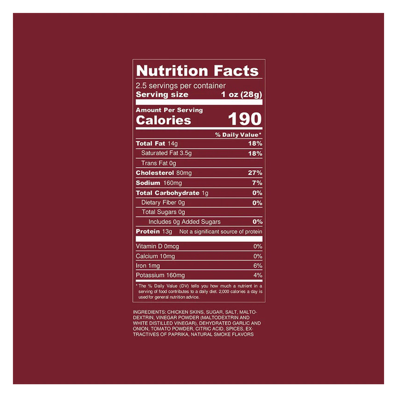 Flock Terry Black's BBQ Chicken Skin Chips 2.5oz