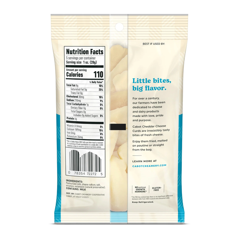 Cabot Plain Cheese Curds, 5 oz