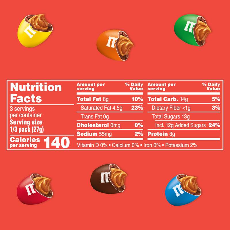 M&M'S Mega Peanut Butter Chocolate Candy, Share Size, 2.83 Oz Pack