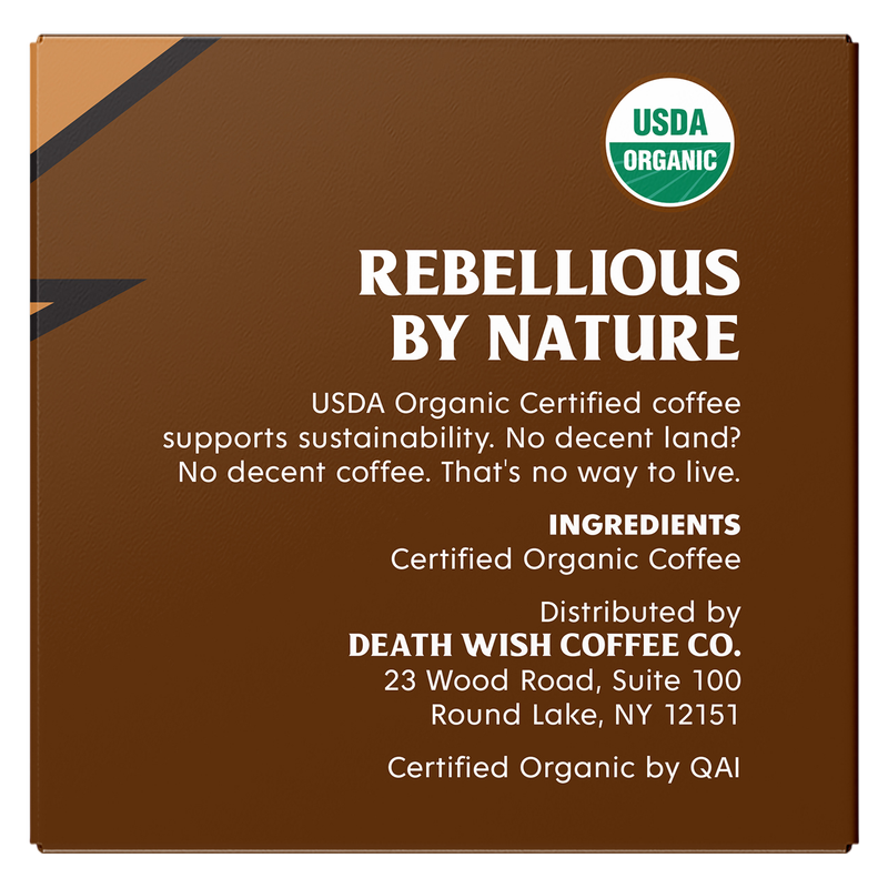 Death Wish Coffee Organic Medium Roast K-Cups 10ct Box