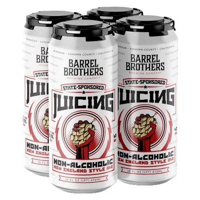Barrel Brothers State-Sponsored Juicing IPA Non-Alcoholic 4pk 16oz
