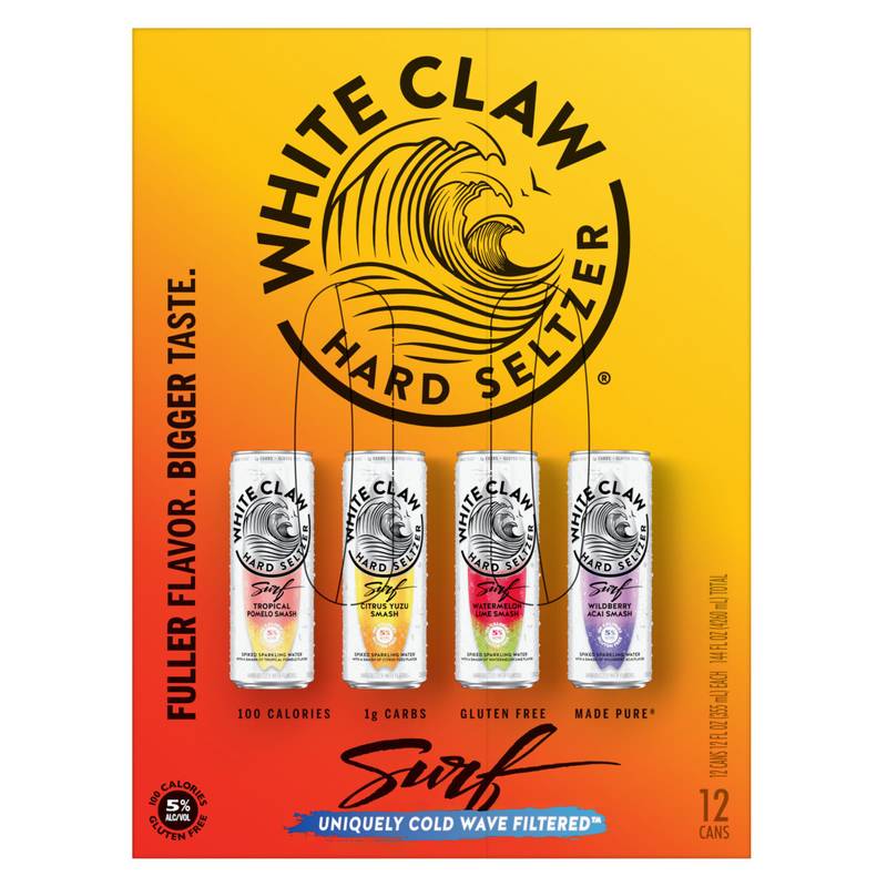 White Claw Hard Seltzer Surf Variety Pack 12pk 12oz Can 5.0% ABV