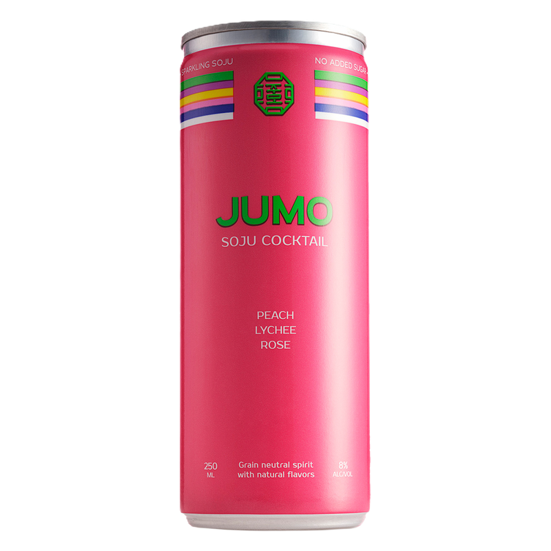 JUMO Soju Cocktail Peach Lychee Rose 4pk 8%ABV