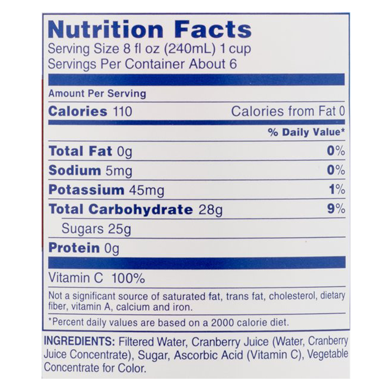 Ocean Spray Cranberry Cocktail 46oz Btl