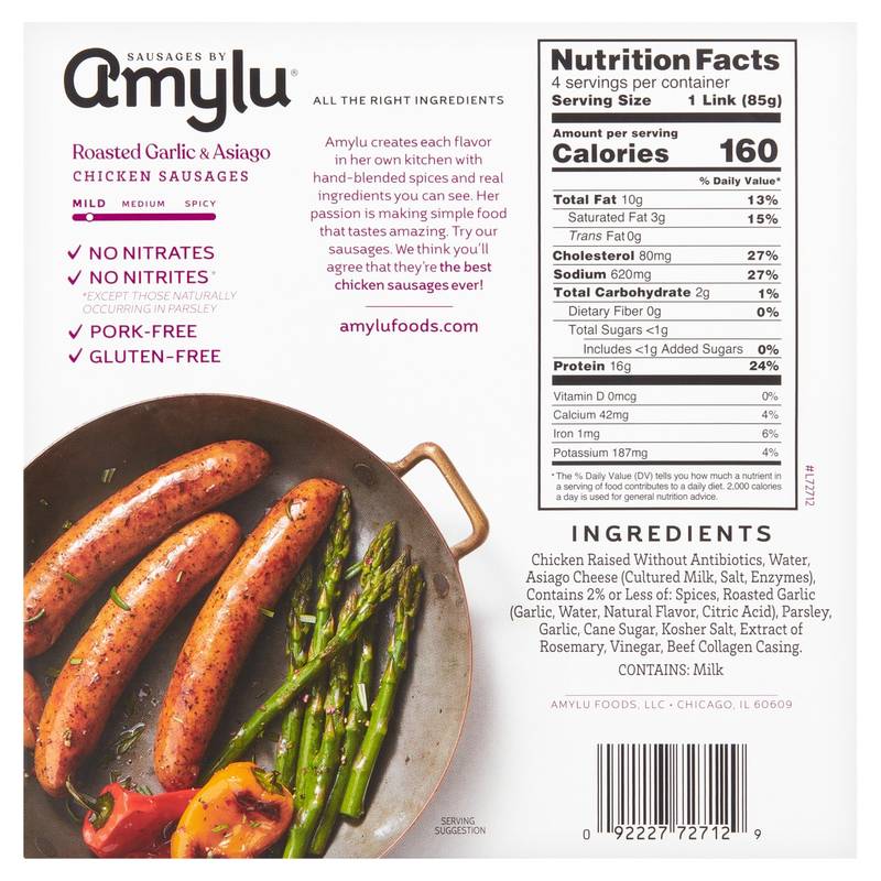 Garlic Asiago Sausage - 12oz