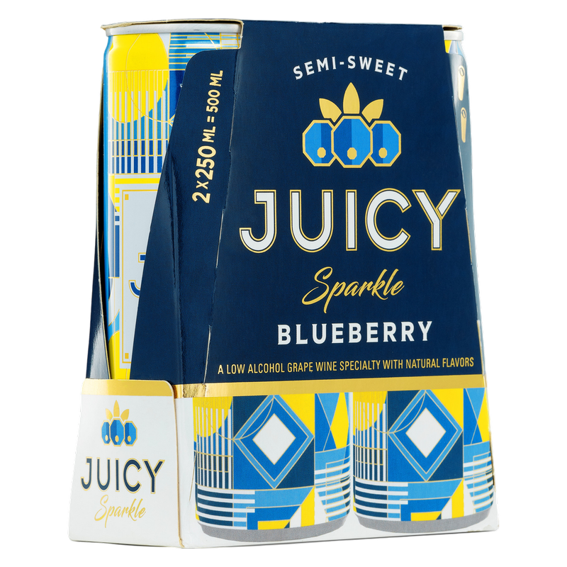 Juicy Sparkle Blueberry Sparkling Wine 2pk 250ml