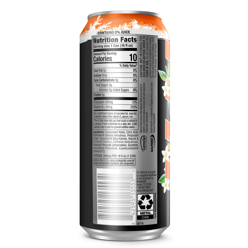C4 Ultimate Energy Zero Sugar Frost Bitten Citrus 16oz Can