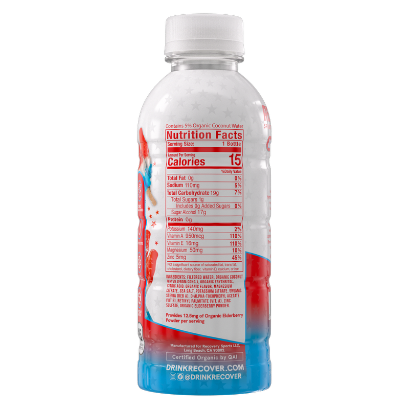 Recover 180 Organic Rocket Pop Sports Drink 16.9oz Btl