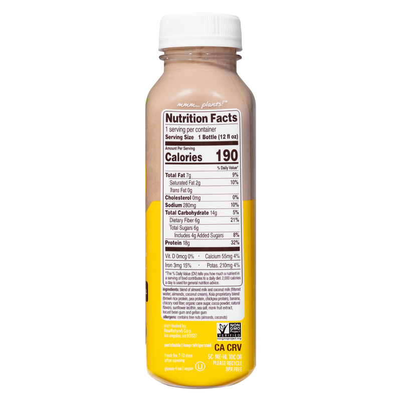Koia Chocolate Banana Plant Based Protein Drink 12oz Btl