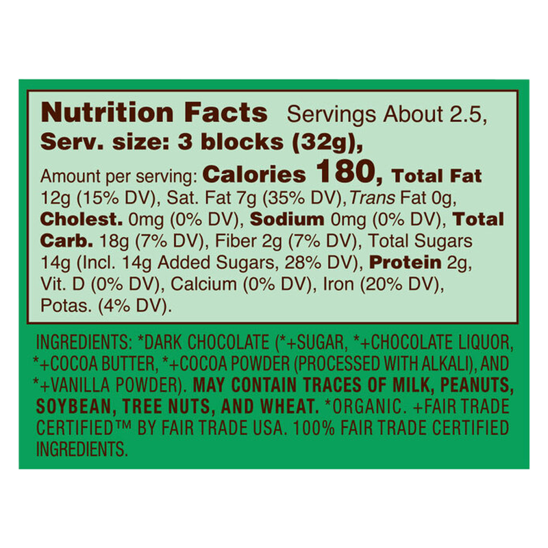 Lake Champlain Chocolates Dark Chocolate Bar 3oz