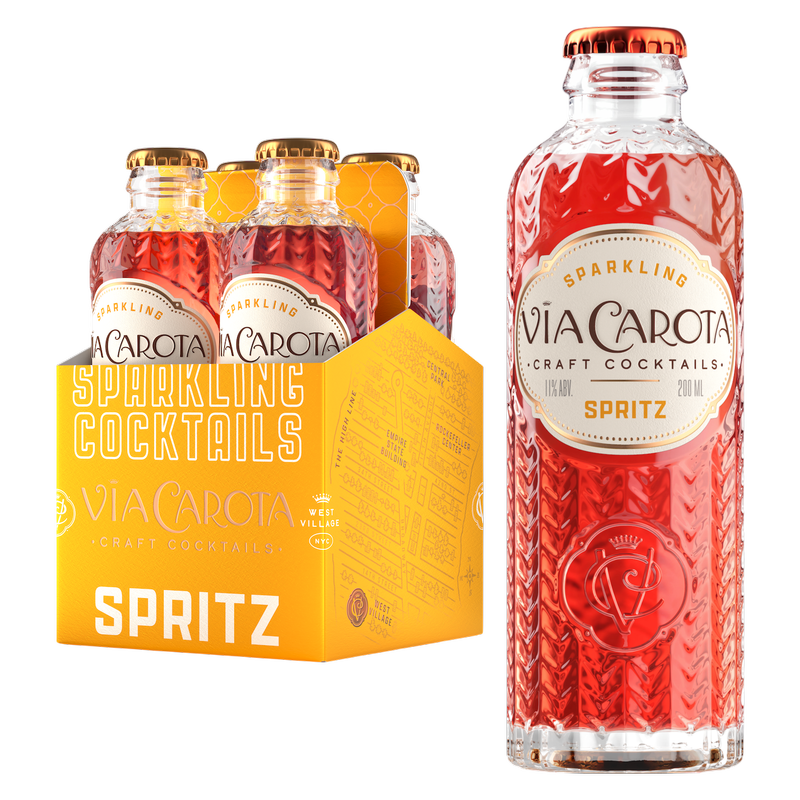 Via Carota Craft Cocktail Sparkling Spritz 4pk 200ml 11% ABV