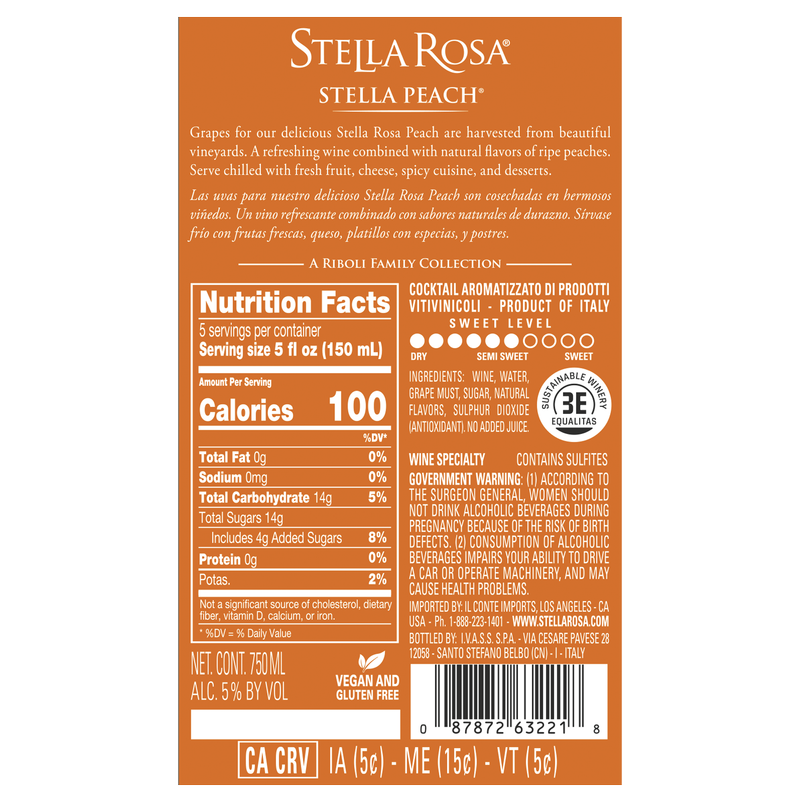 Stella Rosa Peach 750ml