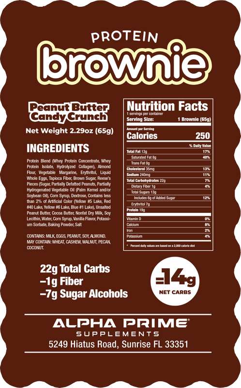Prime Bites Protein Brownie Peanut Butter Candy Crunch 12 CT