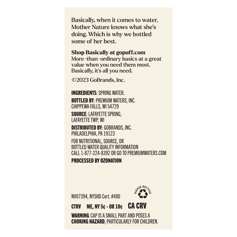 Basically 1.5L Spring Water (Pack of 3)