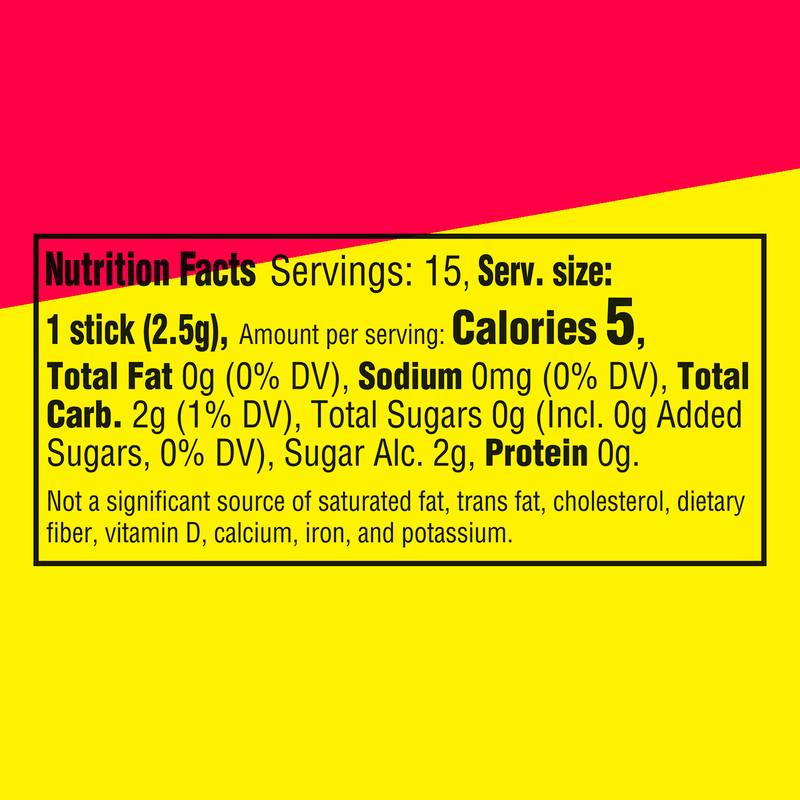 EXTRA SOURS Strawberry Sugar Free Chewing Gum, 15 Stick Pack