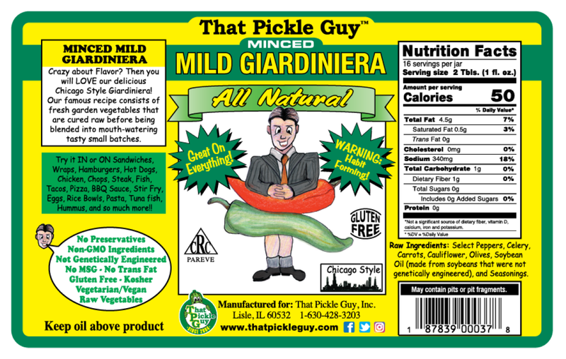 That Pickle Guy Mild Minced Giardiniera, 8 Fl Oz