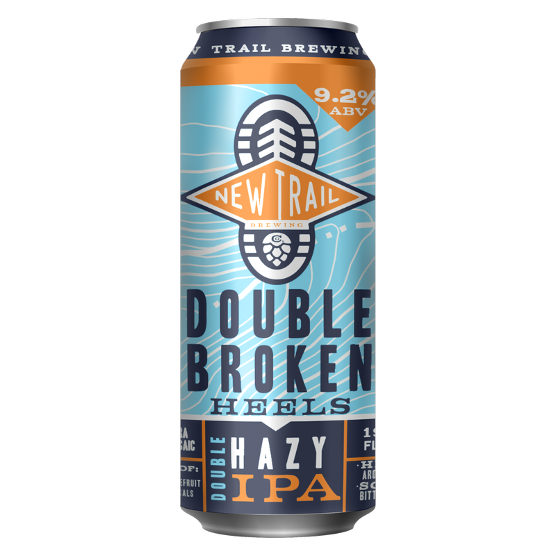 New Trail Brewery Double Broken Heels Hazy Double IPA 19.2oz Can 9.2% ABV