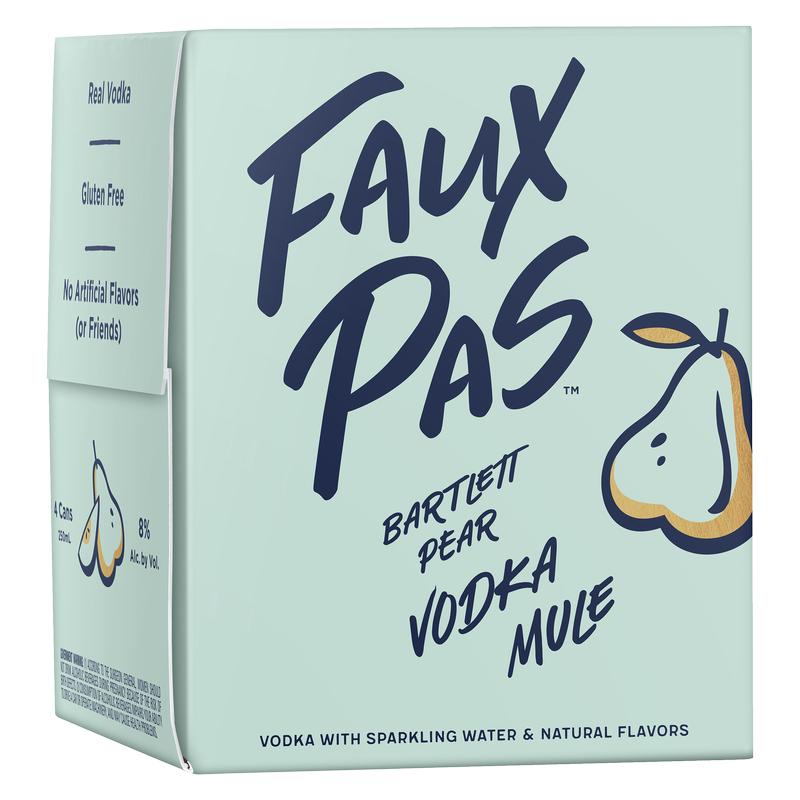Faux Pas Bartlett Pear Mule Cocktail 4pk 250ml Can 8.0% ABV