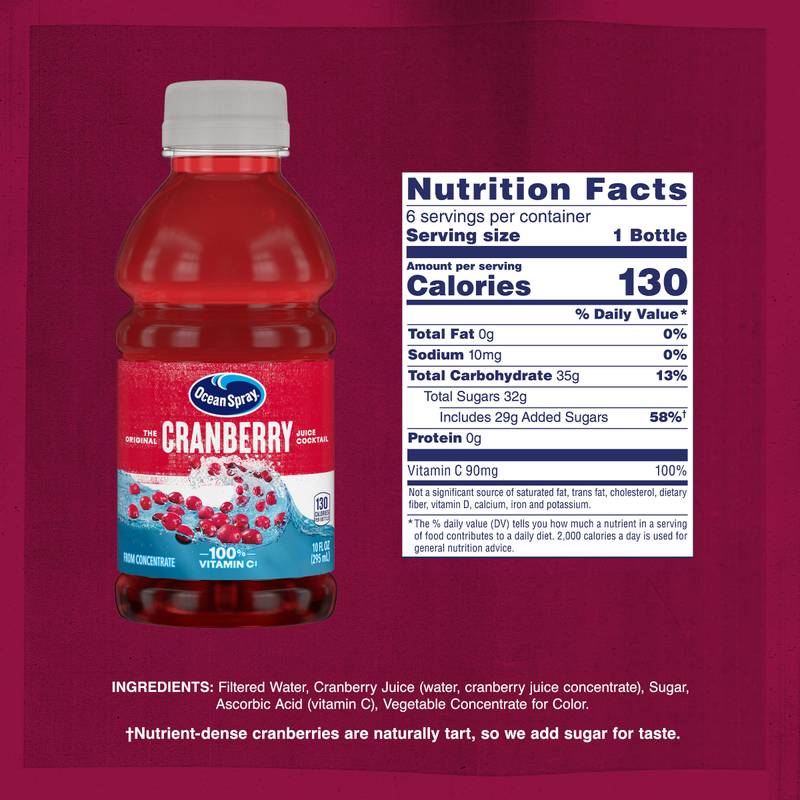Ocean Spray Cranberry Juice Cocktail 6pk 10oz Btl
