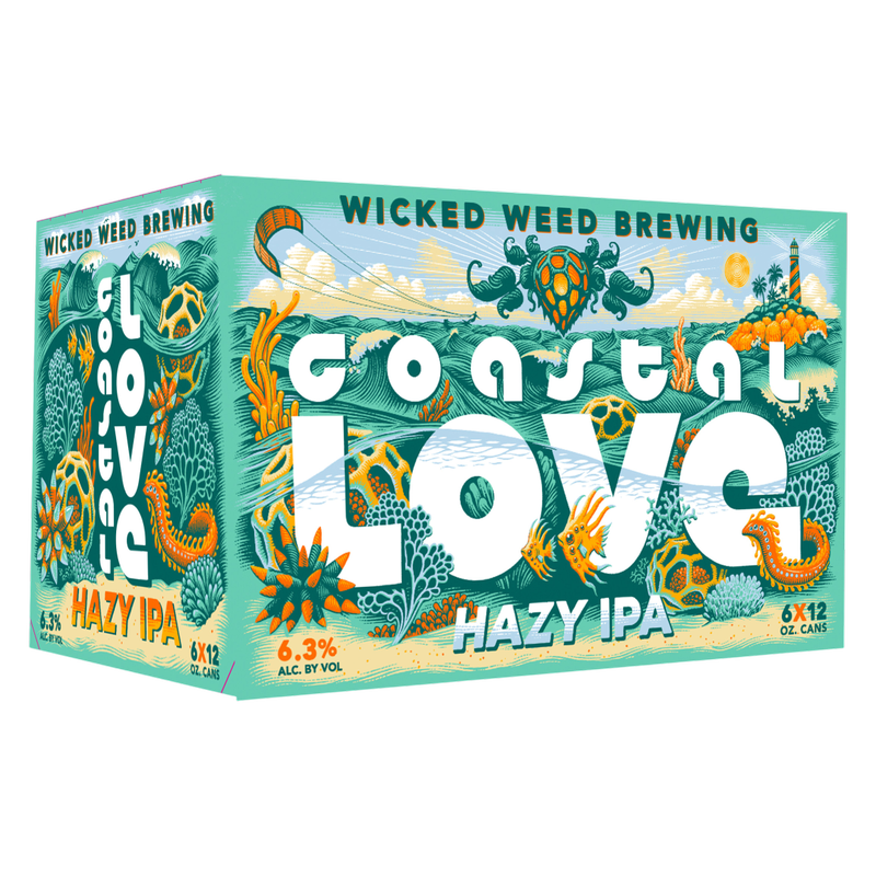 Wicked Weed Coastal Love Hazy IPA 6pk 12oz Can 6.3% ABV