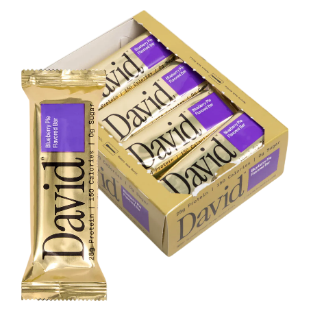David Blueberry Pie Protein Bar, 12 ct