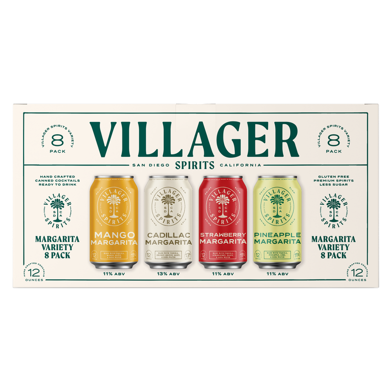 Villager Spirits Margarita Variety Pack 8pk 12oz Can 10% ABV