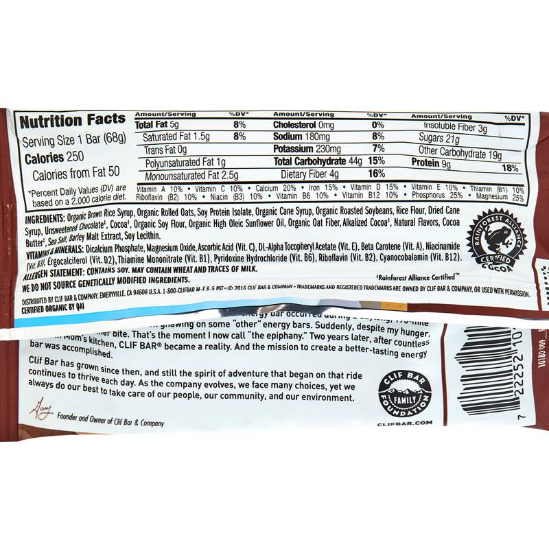 Clif Bar Chocolate Brownie 2.4oz