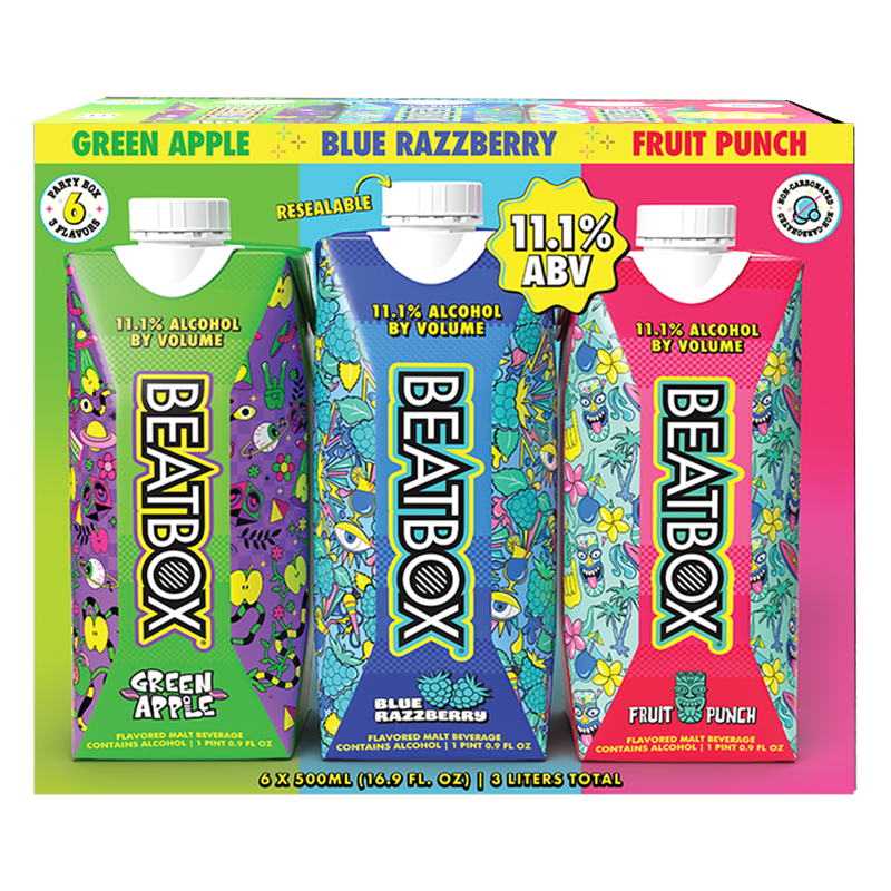 BeatBox Party Punch Variety Pack Malt 6pk 500ml 11.1% ABV