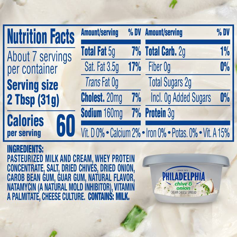 Philadelphia Chive & Onion Cream Cheese Spread - 7.5oz