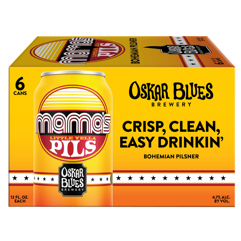Oskar Blue's Mama's Little Yella Pils 6pk 12oz Can 4.7% ABV