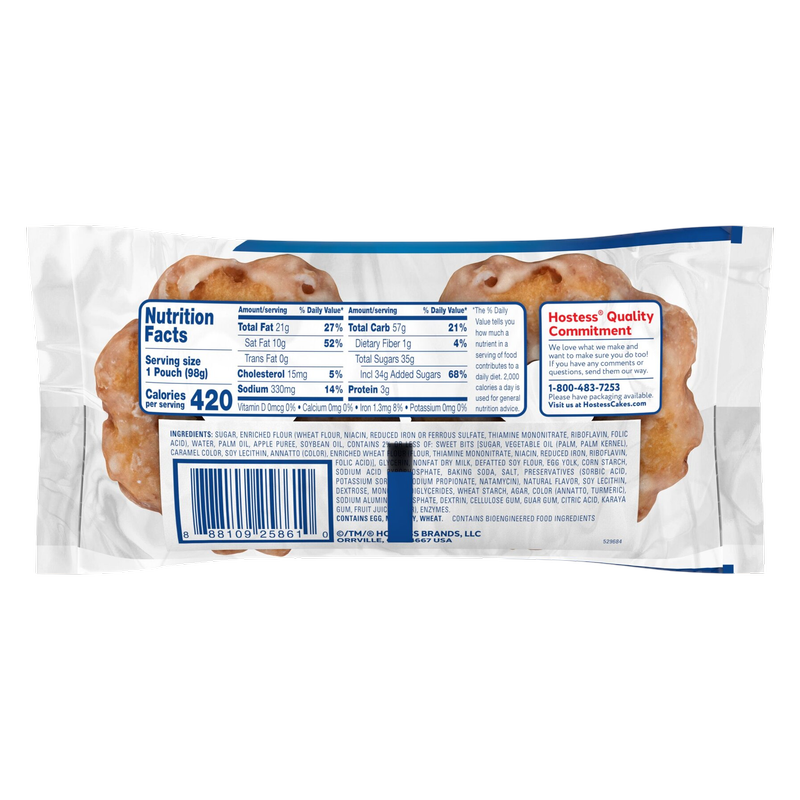 Hostess Donettes Apple Cinnamon Fritter Rings, 3.45oz