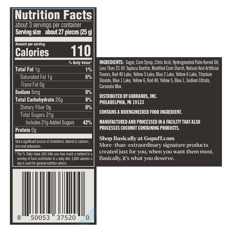 Basically Premium Sour Freeze Dried Candy 2.6oz