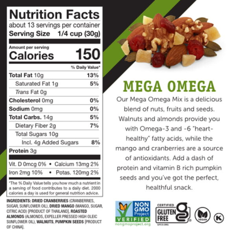 Power Up Mega Omega Trail Mix, 14 oz