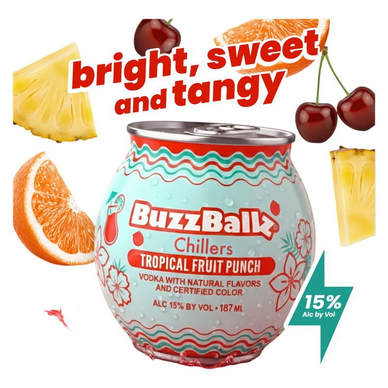 BuzzBallz Chillers Tropical Fruit Punch 187ml